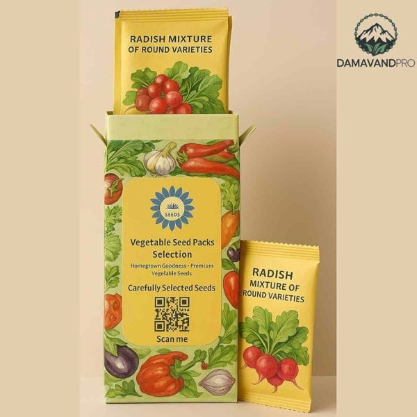 Garden seed kit with assorted vegetable seeds for seasonal planting