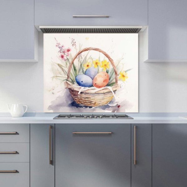 Warren Reed - Designer Watercolour Easter Basket Kitchen Splashback