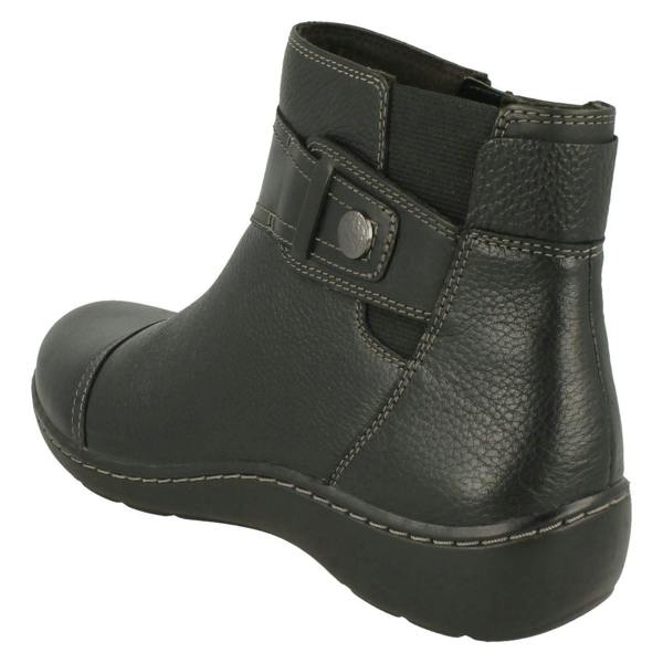 Clarks Ladies Clarks Strap Detailed Ankle Boots Cora Tropic