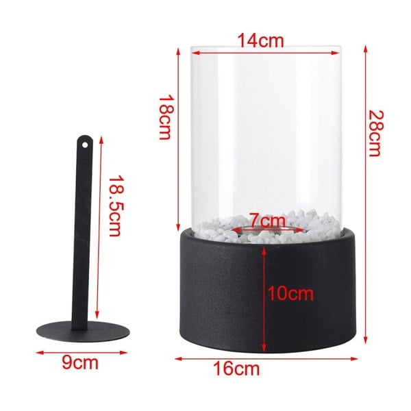 Metal Bio Ethanol Outdoor Tabletop Fireplace with Flame Guard Fireplaces Living and Home