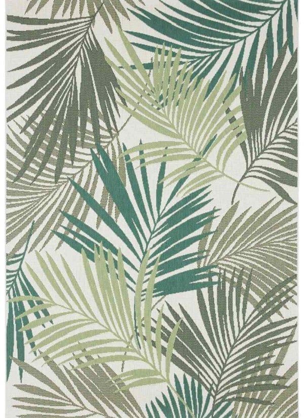 The Rugs Indoor Outdoor Vai Green Rug - Floral Design