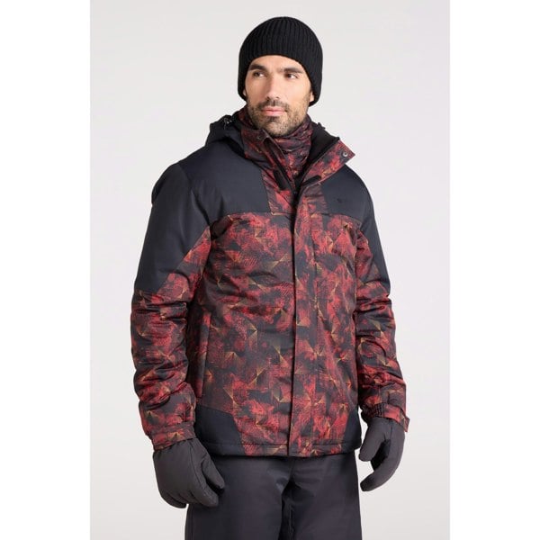 Mountain Warehouse Mens Shadow II Printed Ski Jacket - Bright Orange