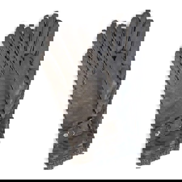 Infinity Leather Men’s Genuine Leather Ribbed Knit Cuff Gloves