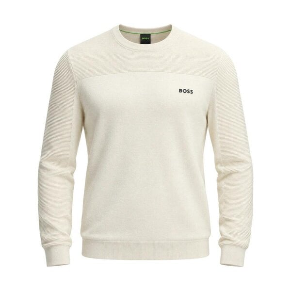 BOSS Momentum-X Crew Neck Jumper Natural
