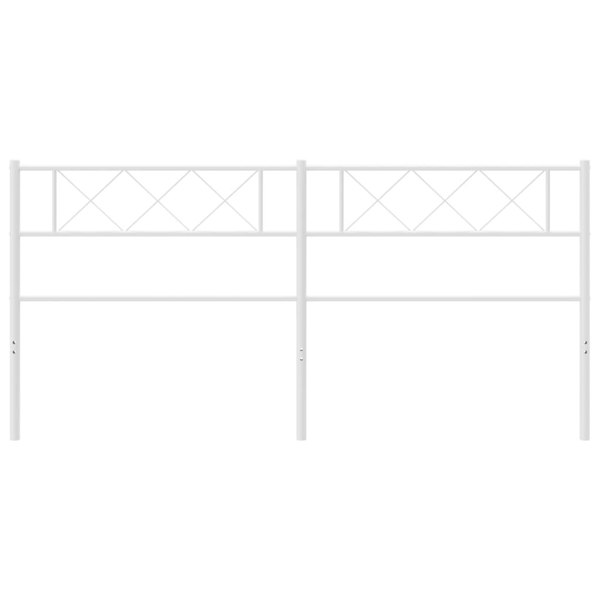 Berkfield Metal Headboard White 187x90 cm