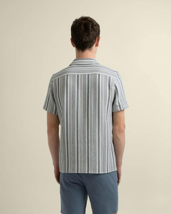 Larsson & Co Olsen - Waffle Stripe Short Sleeve Shirt