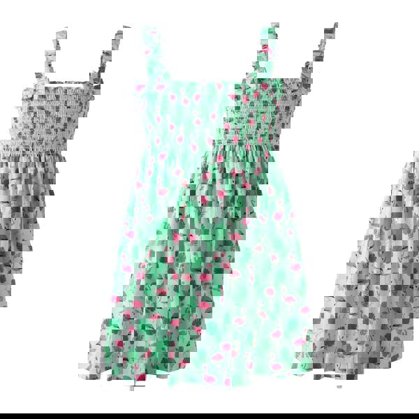 Rachel Riley Green Flamingo Sundress