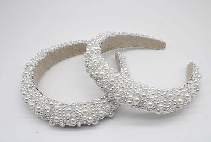 SVNX Pearl Headband with Assorted Sized Pearls Detailing
