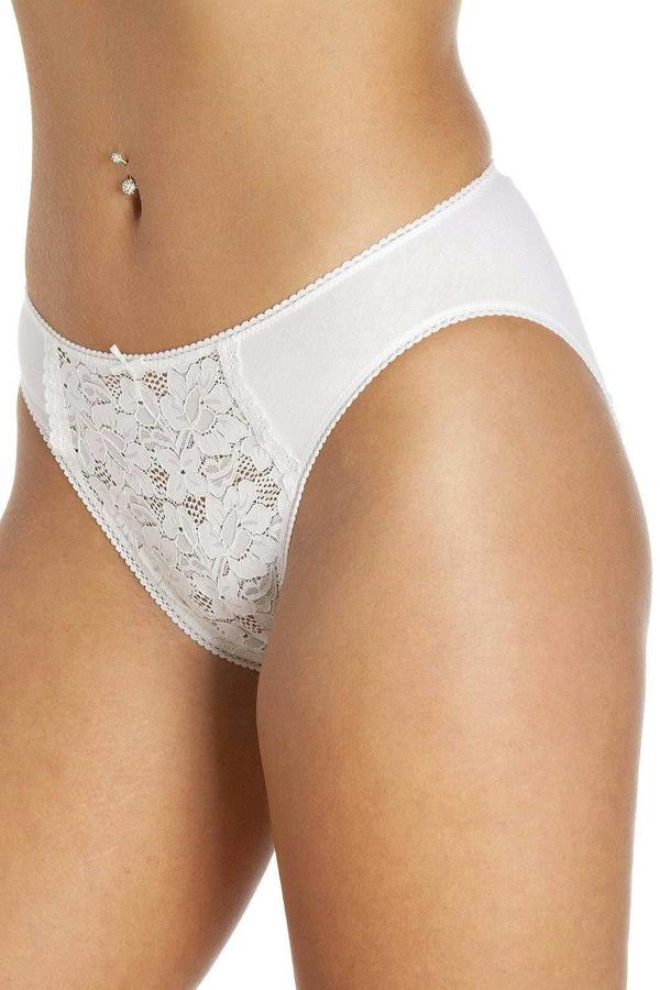 Womens 3 Pack Lace Front HI-Leg Briefs