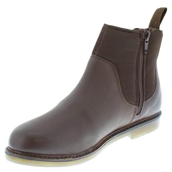 Frank James Epsom Boys Leather Neoprene Zip Up Chelsea Boots