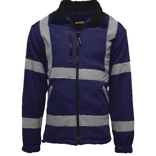 HV022 Hi Vis Fleece Jacket - Navy