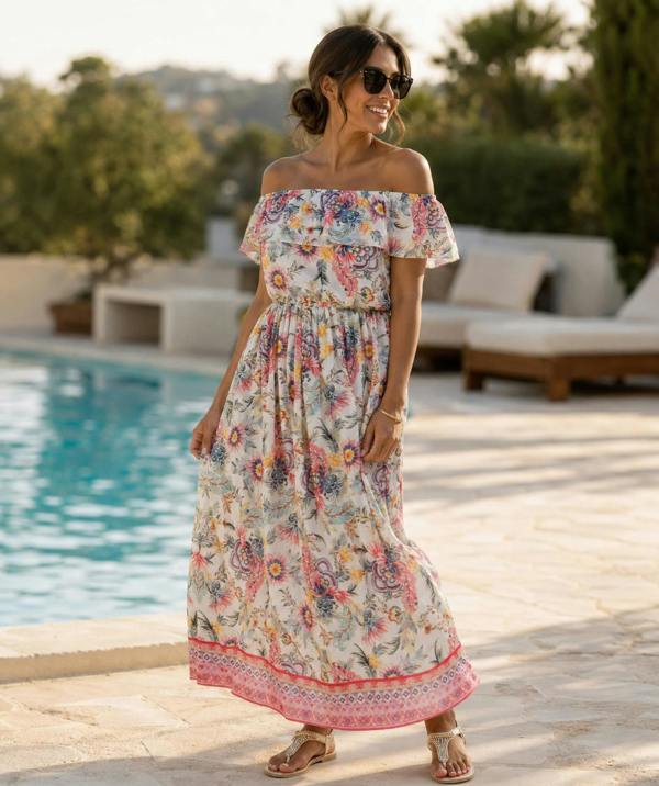 Pia Rossini Mijas - Strapless Maxi Beach Dress