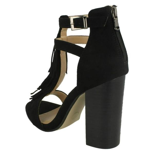 Spot On Ladies Spot On Heeled Tassel Sandal