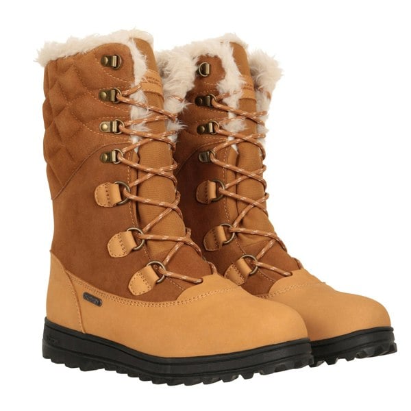 Mountain Warehouse Womens/Ladies Vostok Leather Snow Boots - Brown