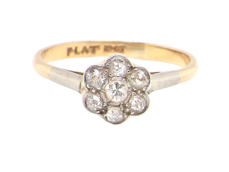  Edwardian diamond cluster ring