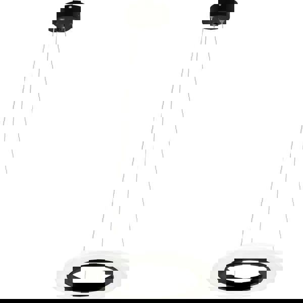 Milagro Cosmo Black LED Pendant Lamp Stylish Ring Lights