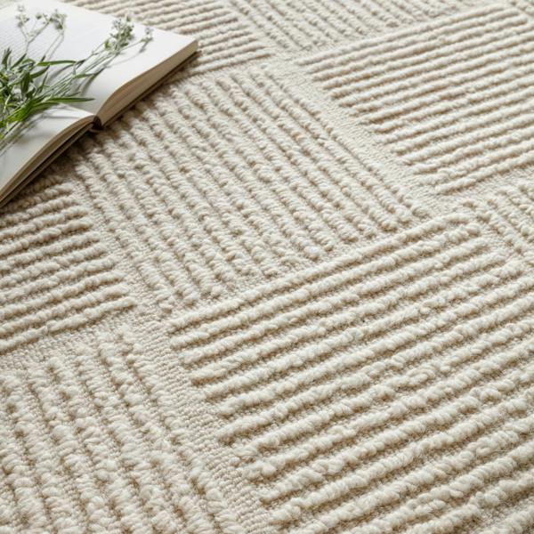 Asiatic Zennith Grid Wool Ivory Area Rug