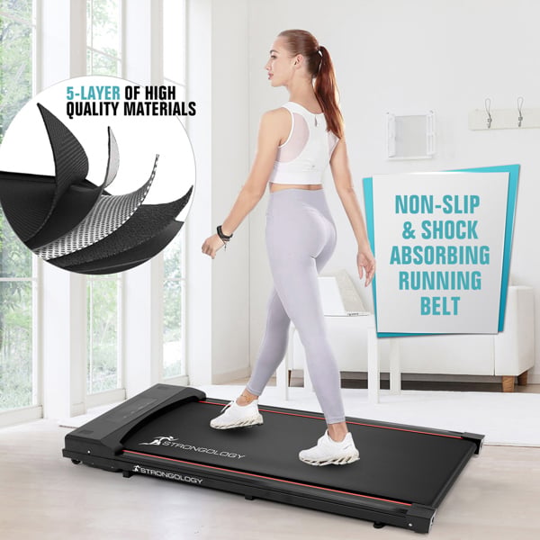 Strongology EVOLUTION  Home & Office Quiet 2.0HP Adjustable Speed 1-6km/h Slimline LED Display Treadmill
