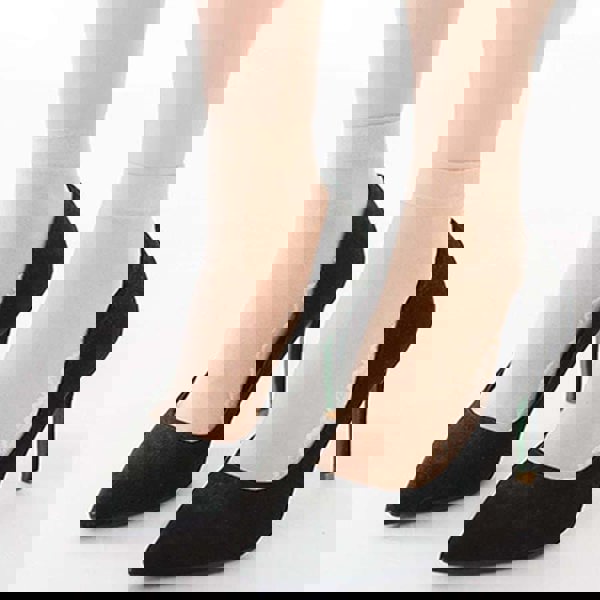 Anysox 10 Pairs Free Size Fashion Socks High Quality Velvet Silk Spring Summer Breathable Soft Cotton Bottom Wicking Slip-resistant for Women Black