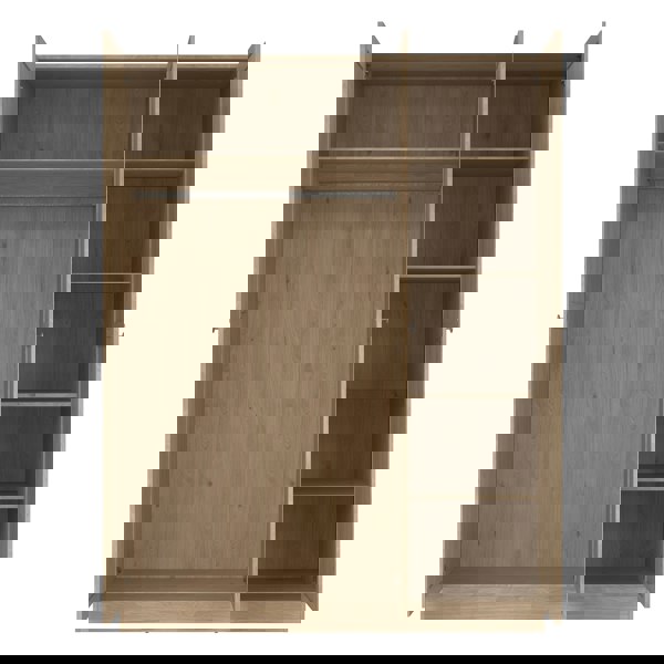 Furniture To Go Brande Wardrobe with 3 Frame Doors in Jackson Hickory