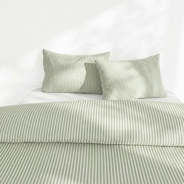 Martex Studio Edition Green Pinstripe Duvet Cover Set