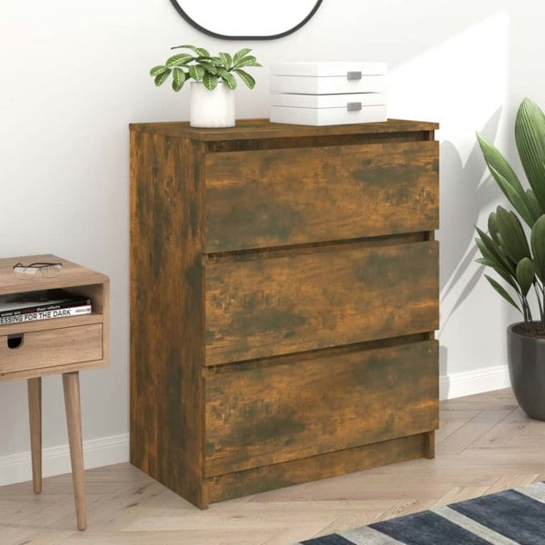 Berkfield Sideboard Smoked Oak 60x35x76 cm Engineered Wood