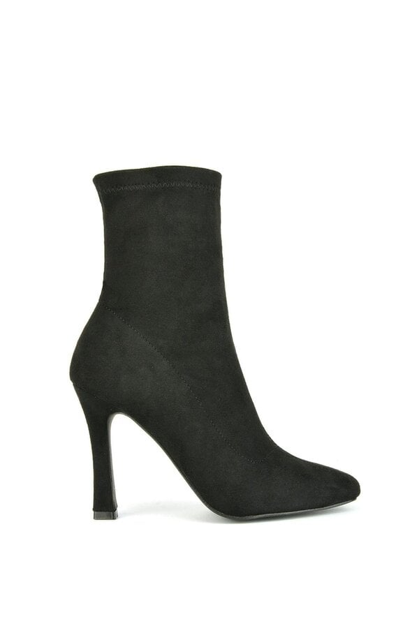 XY LONDON Ankle Boots Stretch Sock Zip Stiletto Heels