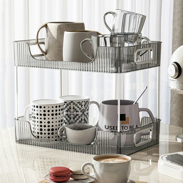 Living and Home 2 Tier Makeup Organizer Rack