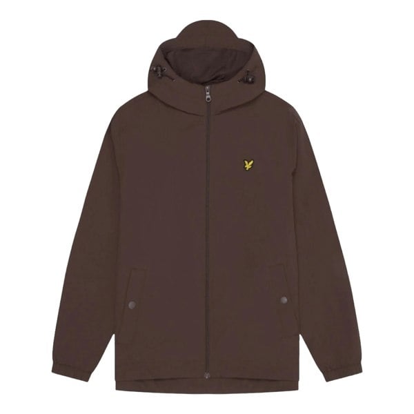 Lyle & Scott Mens Hooded Full Zip Jacket - Deep Mahogany