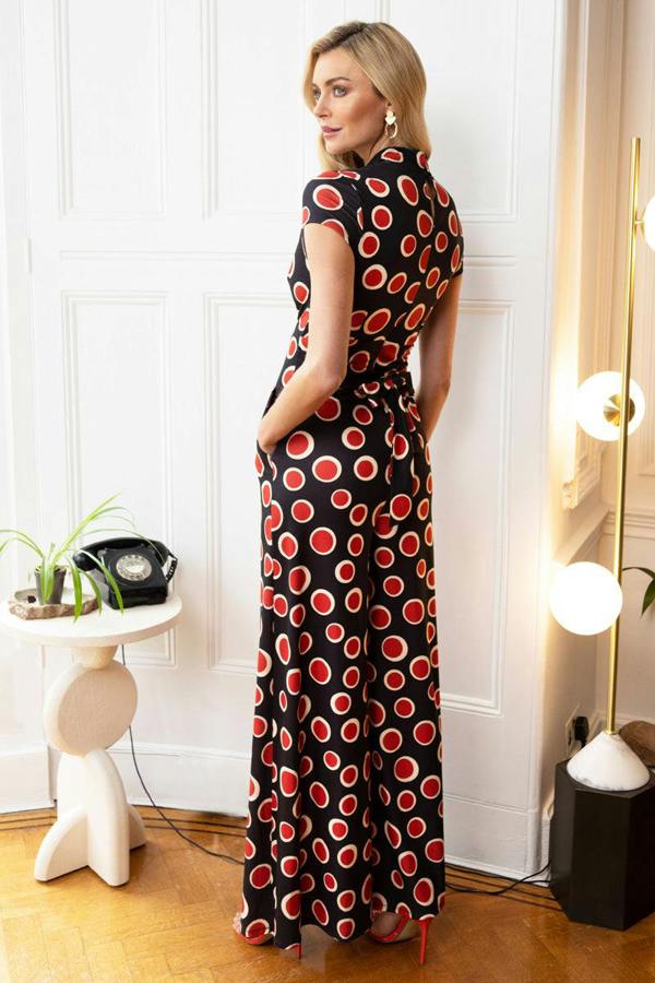 HotSquash Wide Leg Jumpsuit with Cap Sleeves