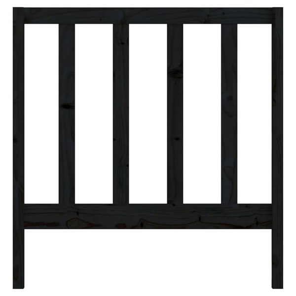 Berkfield Bed Headboard Black 95x4x100 cm Solid Wood Pine