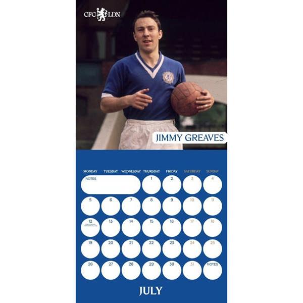 Chelsea FC Legends Calendar 2027, Wall Calendars, Month To View, Sports, Gift