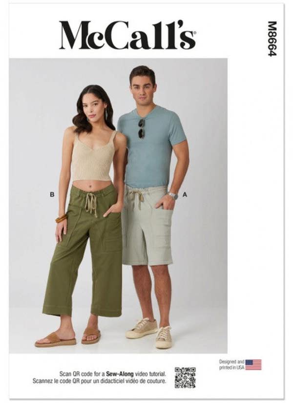 McCalls 8664 Paper Sewing Pattern – Women's Trousers & Shorts, Size XS-XXL, Intermediate