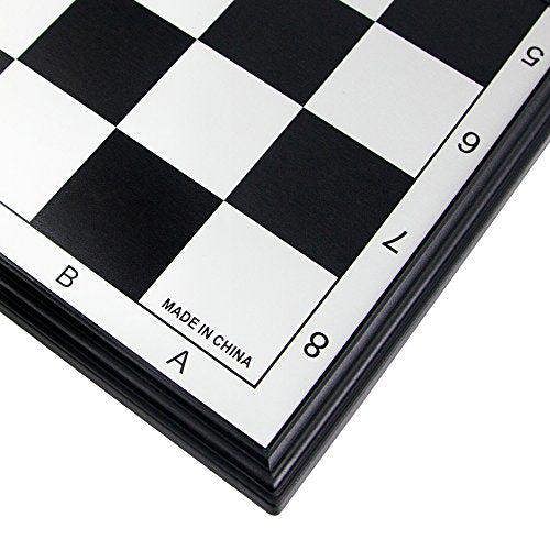 RUNNOW Magnet Chess Set Folding Chessboard Family Game 3 in 1 Chess Checkers Backgammon