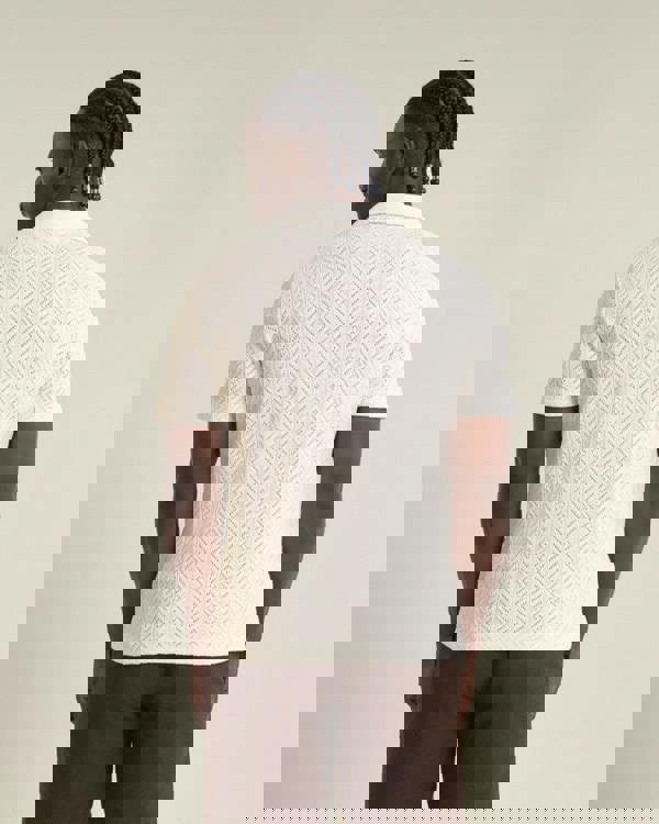 Larsson & Co Tait - Diamond Crochet Short Sleeve Shirt