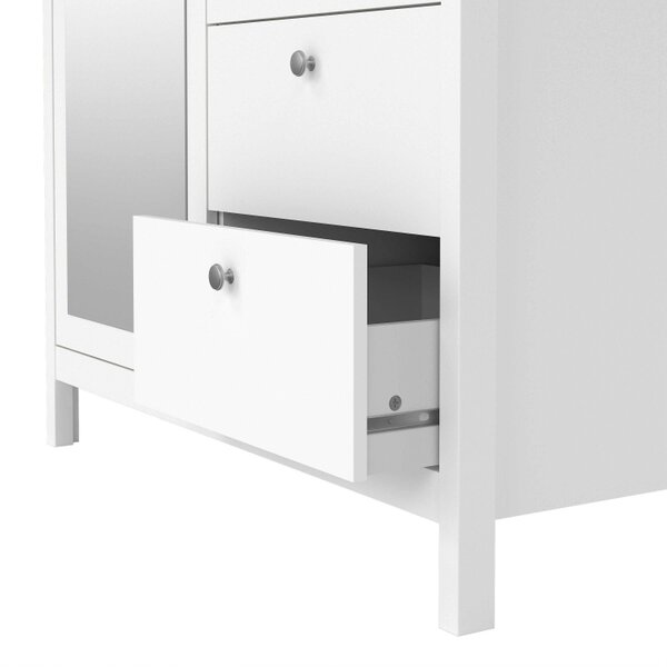 Wyld Haus Gossmere White Wardrobe 2 Doors 2 Drawers