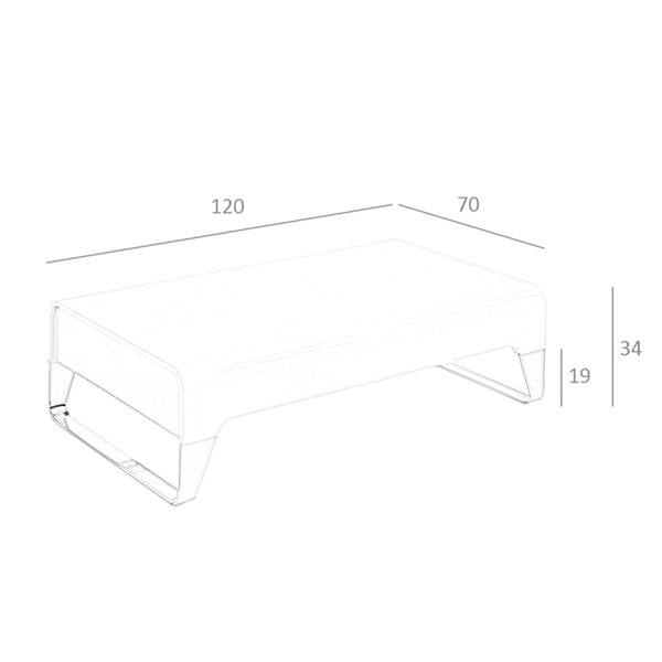Angel Cerdá Rectangular Coffee Table Walnut and Chrome-plated Steel 2001