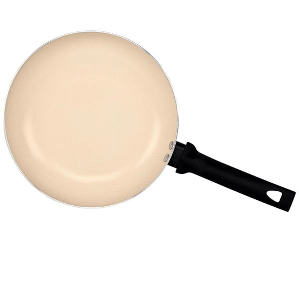 Gr8 Home Aluminium 8 Pc Marble Ceramic Non Stick Induction Frying Pan Saucepan Set Cream