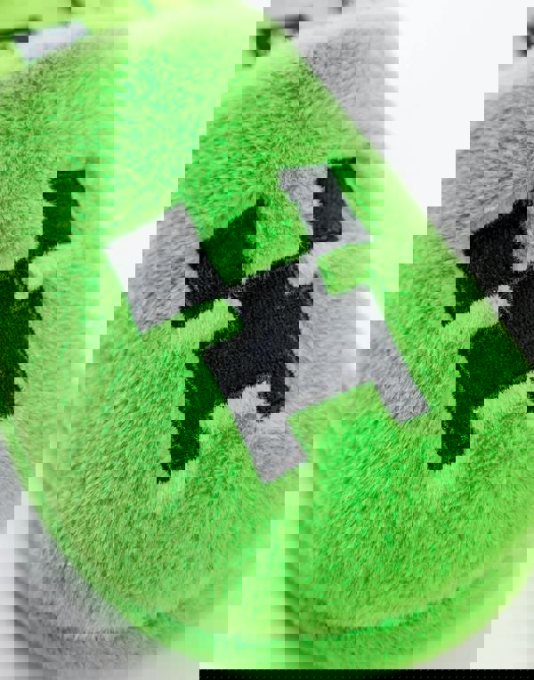 Minecraft Boys Green Creeper Mule Slippers