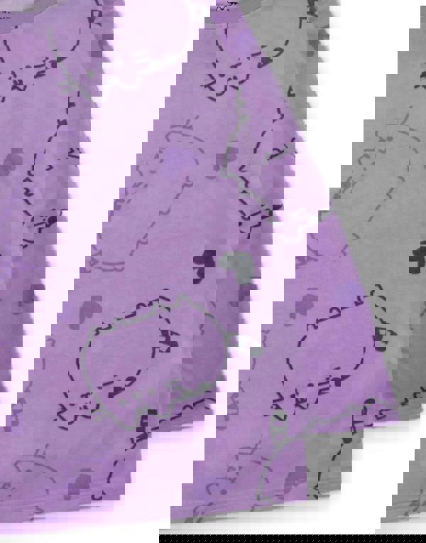 Pusheen Girls Purple All Over Print Long Sleeve Long Leg Pyjama Set