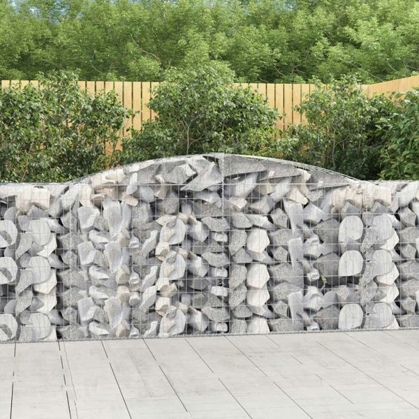 Berkfield Arched Gabion Baskets 25 pcs 400x50x100/120 cm Galvanised Iron
