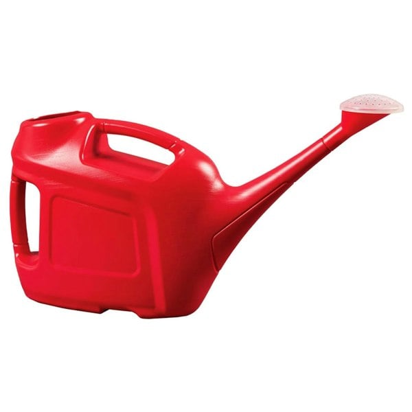  1 x Red 6 Litre Slimline Garden Watering Can With Sprinkler Head & Handle