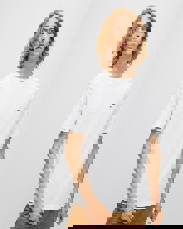 HUGO Dero222 Mens Cotton-Jersey T-Shirt with Logo Print NOS - White 100