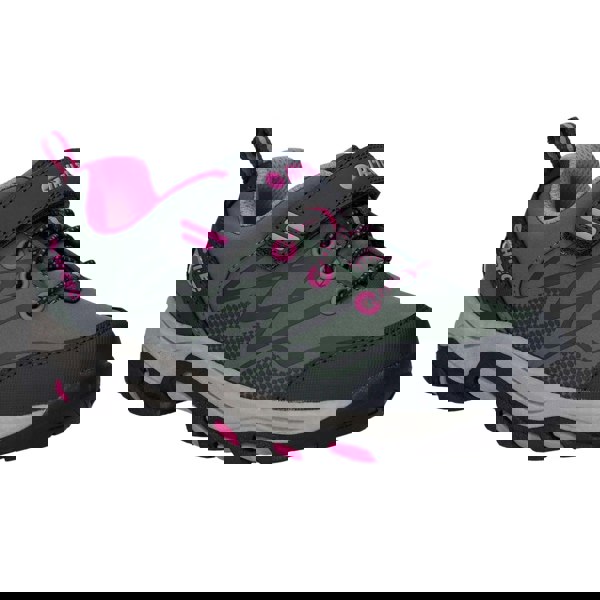 Hi-Tec Blackout Low Polyester Soft Shell Girls's Dark Forest/India Ink/Pink Hiking Boots