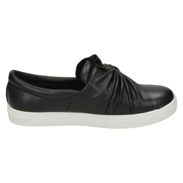 Spot On Ladies Spot On Twist Vamp Slip On Plimsolls