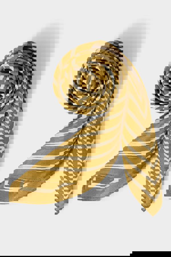 GWD Square Silk Scarves, Blue and Olive