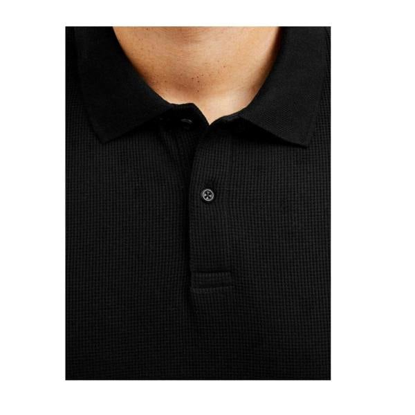 Jack And Jones Mens Austin Short-Sleeved Polo Shirt - Black - 