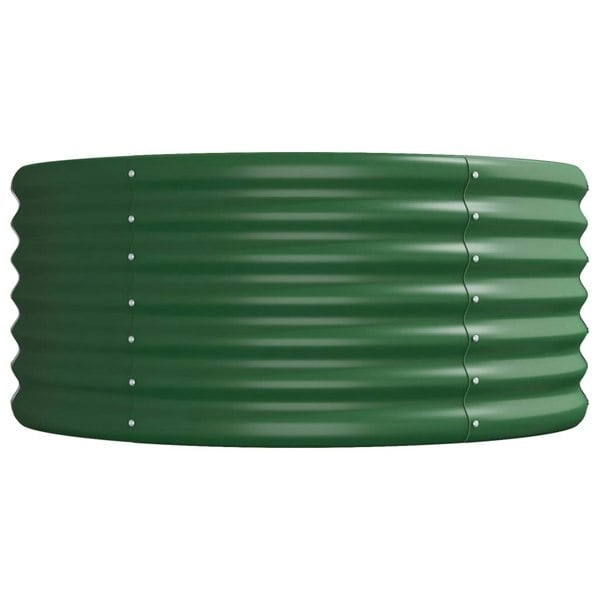 Berkfield Garden Raised Bed Powder-coated Steel 368x80x36 cm Green
