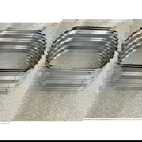 Gr8 Garden Outdoor Raised Bed Planter Oval Galvanised Steel Trough Box 120x61x30cm
