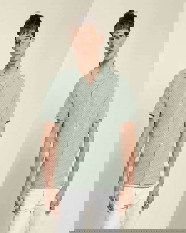 Larsson & Co Mint Textured Short Sleeve Shirt